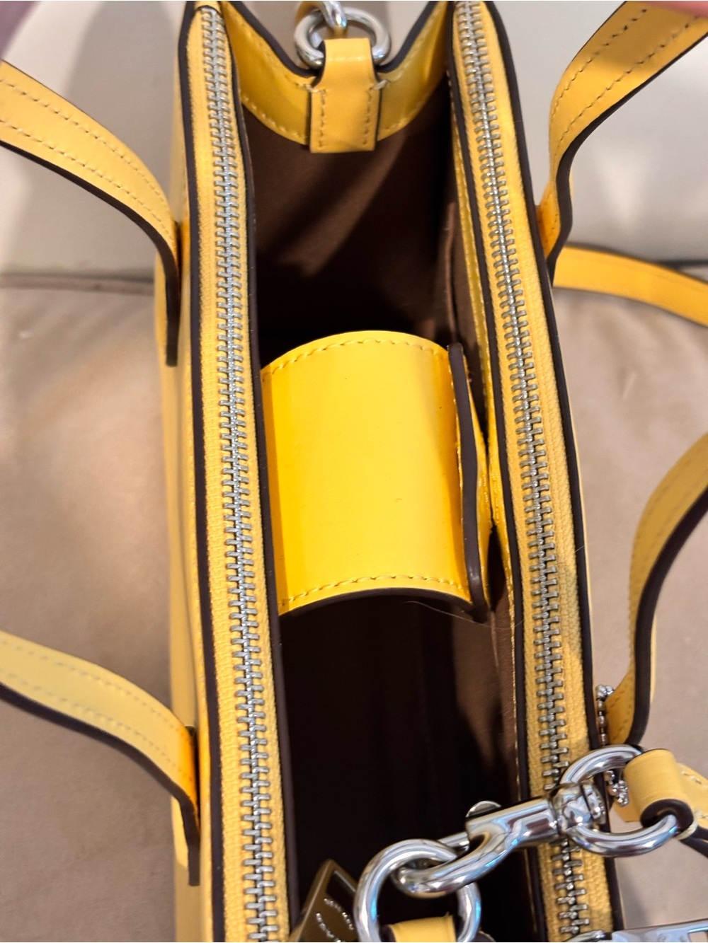 COACH Nina Yellow Small Tote Bag (Style #CT804) in the color Daisy NWOT - Picture 7 of 16